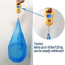 BAIYEUSO 200 Count 4 Gallon Trash Bags, Small Colorful Garbage Bags with Handle for Home Office Bathroom Trash Can