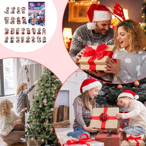 Décoration d'arbre à chat et compte à rebours de Noël de 24 jours - 2