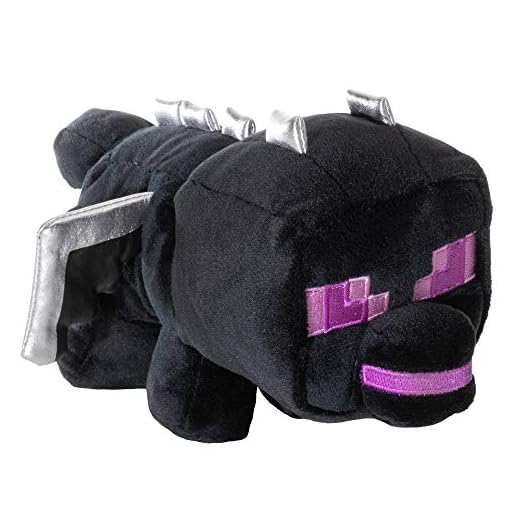 JINX Minecraft Happy Explorer Standing Ender Dragon Plush Stuffed Toy, Black, 5.5" Tall