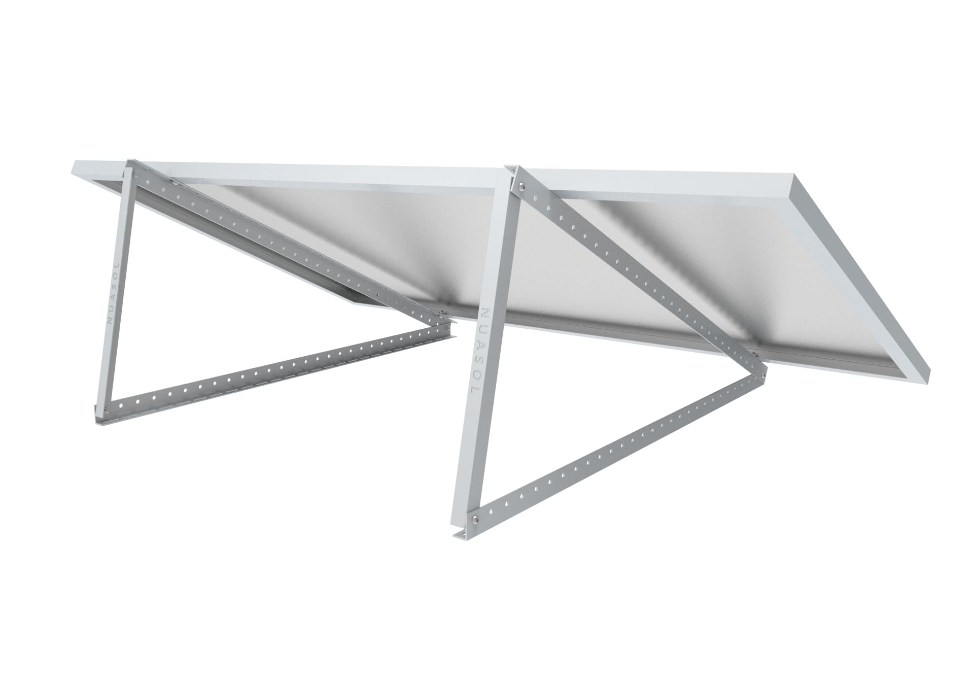 Power Werk - Holder For Solar Panel Resurrection Up To 118 Cm Flat Roof PV Solar Panel | Adjustable 0-90° | Set | Aluminium | Mounting Material