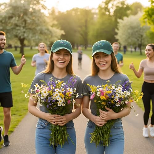 Gorra bordada floral Wildflower para mujer unisex miniatura 2