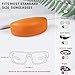 molshine Hard Shell Sunglasses Case,Classic Glasses Case for Sunglasses and Eyeglasses (Orange)