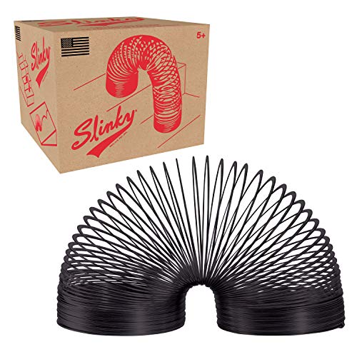 Collectorâ€™s Slinky The Original Walking Spring Toy, Black Metal Slinky, Toys for 3 Year Old Girls and Boys, Party Favors, Fidget Toys, by Just Play