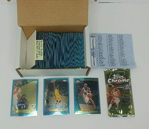 Complete 2001-02 Topps Chrome Basketball COMPLETE set featuring 130 base cards including Kobe & Jordan and 35 Rookies including Tony Parker & Pau Gasol!!