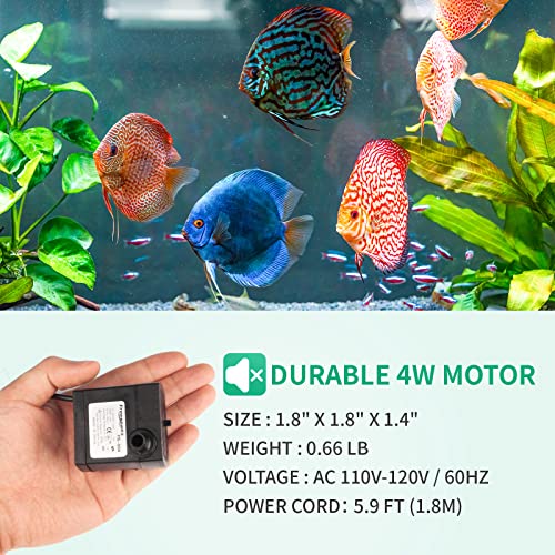 Freesea 95 Gph 4W Ultra Quiet Mini Submersible Pump For Aquariums, Fish Tank, Pond, Fountain Water Pump (1Pcs) #TOP3