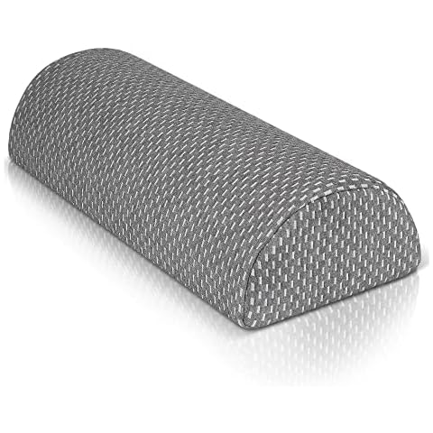 DYNMC you Bequemes Kniekissen für Seitenschläfer, Schwangerschaft - Mittelhartes Beinkissen aus Memory Foam und weichem Oeko-TEX Bezug - Premium Kniepolster, Nackenrolle, Lendenkissen by Grau Cover