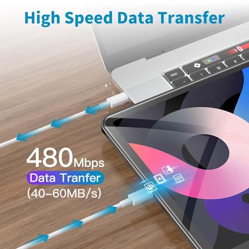 Image of 60W USB C Cable, Upgraded Fast Charging Type C to Type C Cable, USB-C Cord Phone Charger Compatible with iPhone 15 /15 plus /15 pro /15 pro max /iPad Pro /Samsung S24 ultra /S23 /S22, White