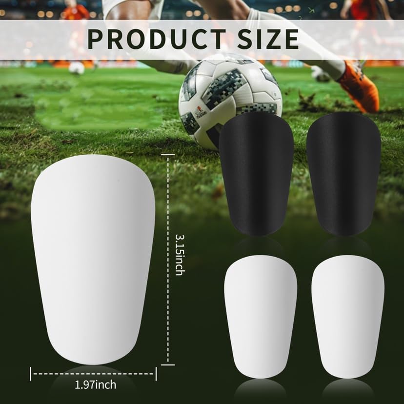 4 Stück Mini Schienbeinschoner - 10x6 Cm Für Fußball Kinder & Erwachsene