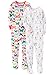 Carter's Baby Girls' 2-Pack Cotton Pajamas, Ballerina/Butterfly, 24 Months
