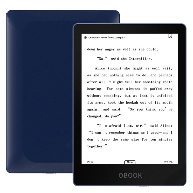 OBOOK6 eReader (32G), 6' 300ppi Glare-Free Display, Android, Adjusting Front Light, Long of Battery Life, Dark Mode Option, eBook Readers Devices