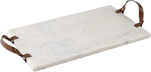Santa Barbara Design Studio Tabla de servir de mármol de azúcar, 16 x 10 pulgadas, color blanco