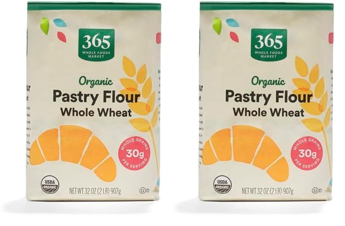 365 by Whole Foods Market, Flour 100 Percent Whole Wheat Pastry Organic, 32 Ounce (Pack of 2)