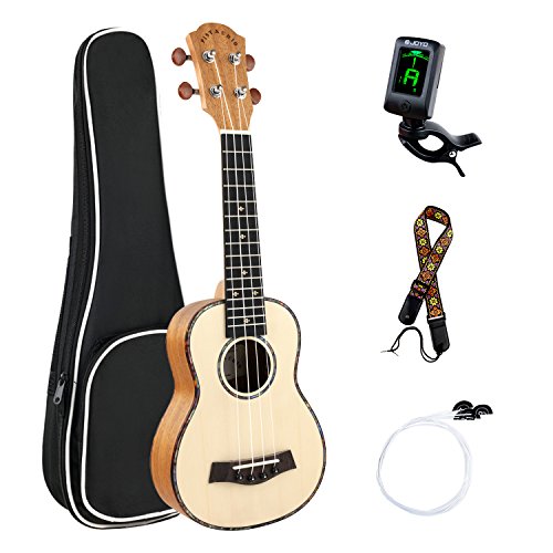 PISTACHIO Ukulele Soprano Professionnel Epicéa Acajou 21 pouces Guitare Quatre Cordes Avec Accordeur Sangle Cordes et… - Les Beatles, Paul McCartney, John Lennon, RIngo Starr, George Harrison PISTACHIO Ukulele Soprano Professionnel Epicéa Acajou 21 pouces Guitare Quatre Cordes Avec Accordeur Sangle Cordes et…