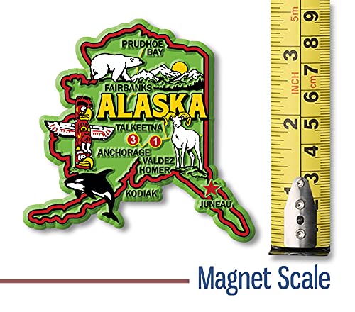 Imán Decorativo Estado Alaska 3.5" x 3.3" miniatura 2