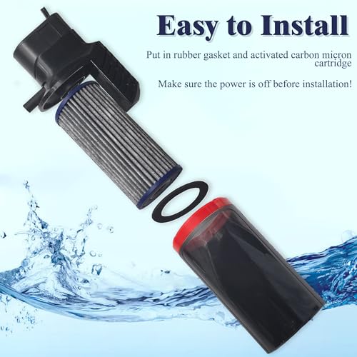 Image of NewKe 8 Pack Activated Carbon Micron Cartridge Replacement for MarineLand | for Magnum Polishing Internal Canister Filter (Ml90770) Compare to Part PA0140, 4 Upgraded Micron Cartridge & 4 Rubber Gasket