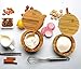 Estilo 2 pc Premium Bamboo Salt and Pepper Bowls, Wooden Spice Containers with Magnetic Swivel Lids, Perfect for Salt, Spice, Sugar, Pepper