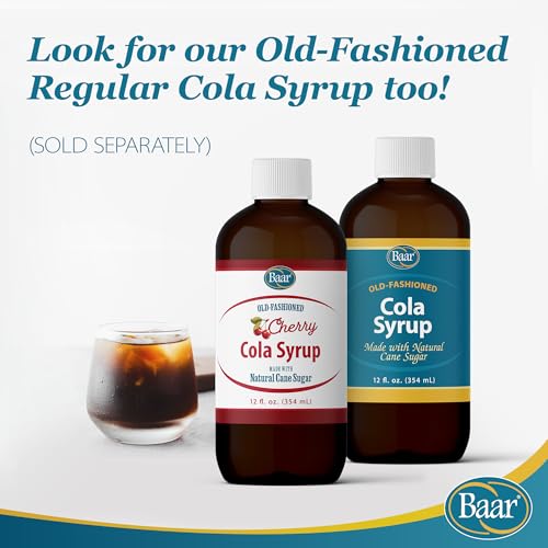 Image of Baar Caffeine-Free Cola Syrup with Pure Cane Sugar, 12 oz | Non-carbonated syrup, no high fructose corn syrup, beverage mixer, recipe ingredient