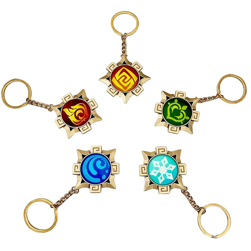 Amazon.co.jp: 原神 ナタ キーホルダー 火の国 マーヴィカ 炎神 神の目