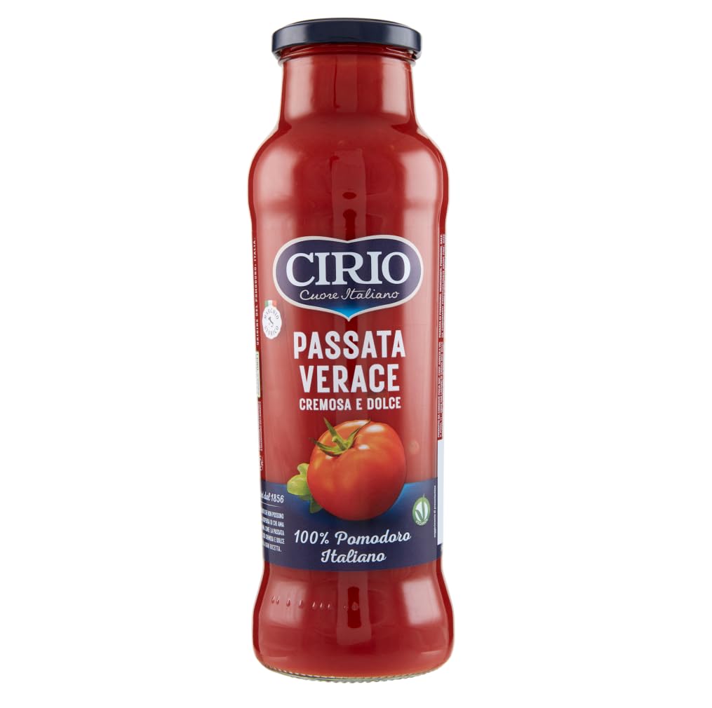 Italian Gourmet Passata Verace passata di pomodoro 12 x 700g Tomaten Sauce | Cremosa e süß aus italienischen Früchten, ideale per sughi, Pasta, Pizza, Gesamtnettogewicht 8,4 kg + Kostenlos Polpa 400g