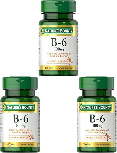 Miniatura 8 de Natures Bounty Vitamina B6 apoya el metabolismo energético y la salud del sistema nervioso 100 mg tabletas 100 unidades