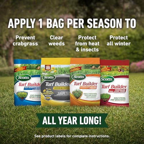 Scotts Turf Builder 4-Bag Bundle for Small Lawns with Halts Crabgrass Preventer, Weed & Feed5, SummerGuard and WinterGuard
