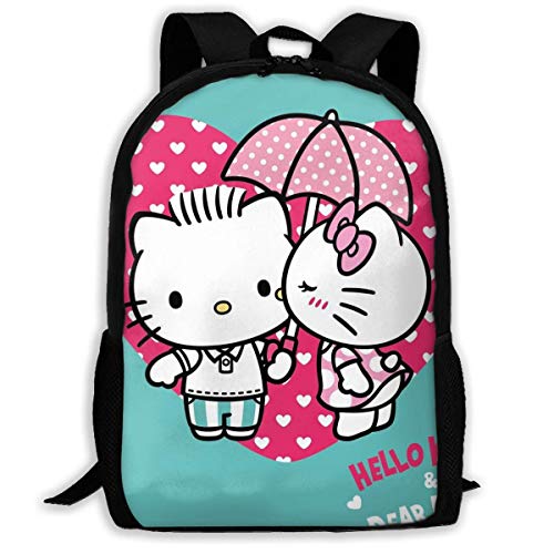 Mei shop Mochila Informal Personalizada Hello Kitty y Dear Daniel Escolar de Viaje Regalo
