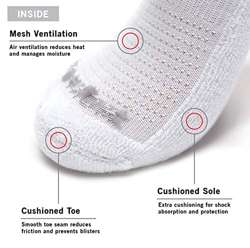 Monfoot 10 Pairs Athletic Cushioned Running Performance Heel Tab Ankle Socks For Men/Women Medium #TOP4