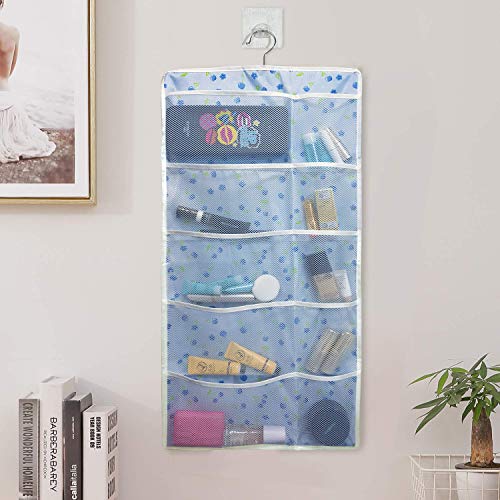 BB Brotrade Hanging Closet Organizers,Dual-Sided Hanging Underwear Organizers with Hanger,25 Mesh Pockets for Storage Bra, Socks,Lingerie,Makeup and Dorm Room Accessories (Blue) - Thumbnail 4