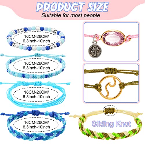 Tuanse 75 Pcs Friendship Bracelets for Women Surfer Wave Bracelet Handmade Ocean Wave Adjustable Anklets Waterproof Woven Beach Summer Bracelets for Women Cute Aesthetic Strand Bracelets Jewelry2