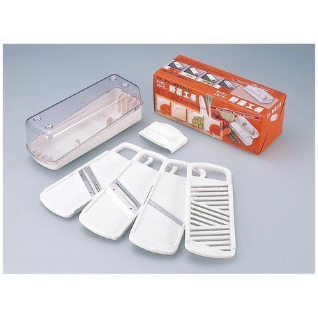 4 in 1 Japanese Kitchen Vegetable Slicer with Tray Made in Japan