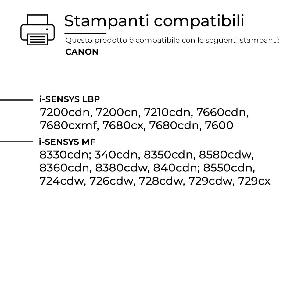 alphaink 4 Toner Compatibili con Canon CRG-718 per stampanti Canon i-Sensys MF-8540, MF-700, MF-728, MF-8330, MF-8350, MF-8360, MF-8340 - LBP-7200, LBP-7210CDN, LCP-7600, LBP-7680CX, LBP-7660