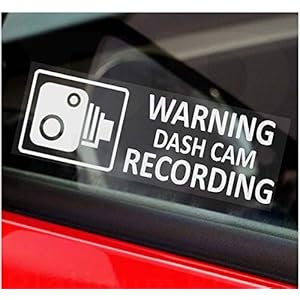 Platina Place 5 x WAARSCHUWING DASH CAM Recording-30x87mm WINDOW Stickers-Vehicle Camera Beveiliging Waarschuwing Dash Cam Signs-CCTV, Auto, Van,Vrachtwagen, Taxi, Mini Cab, Bus,Bus