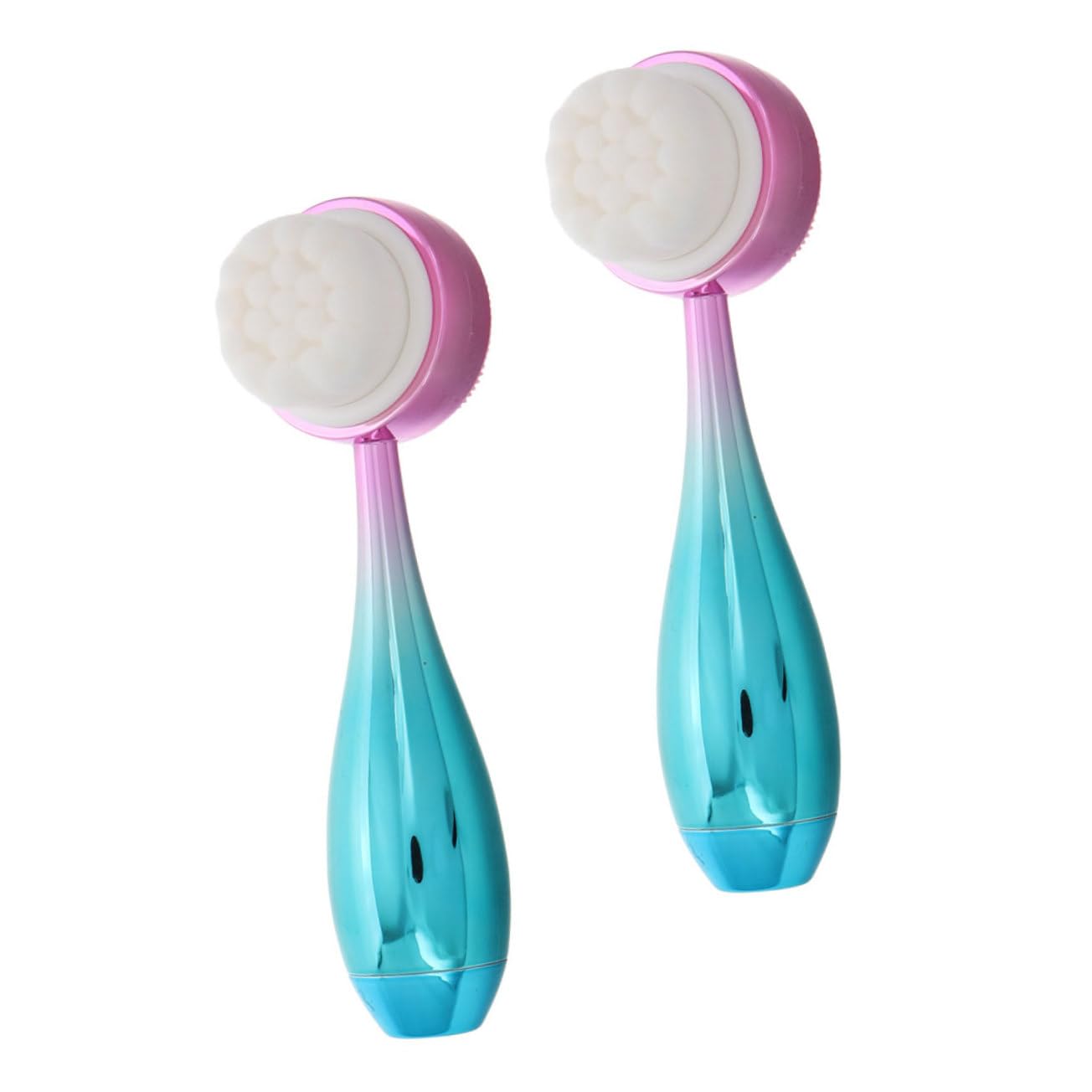 HAPINARY Silicone Facial Brush for Dry Skin Dual-Sided Face Scrubber Deep Cleaning