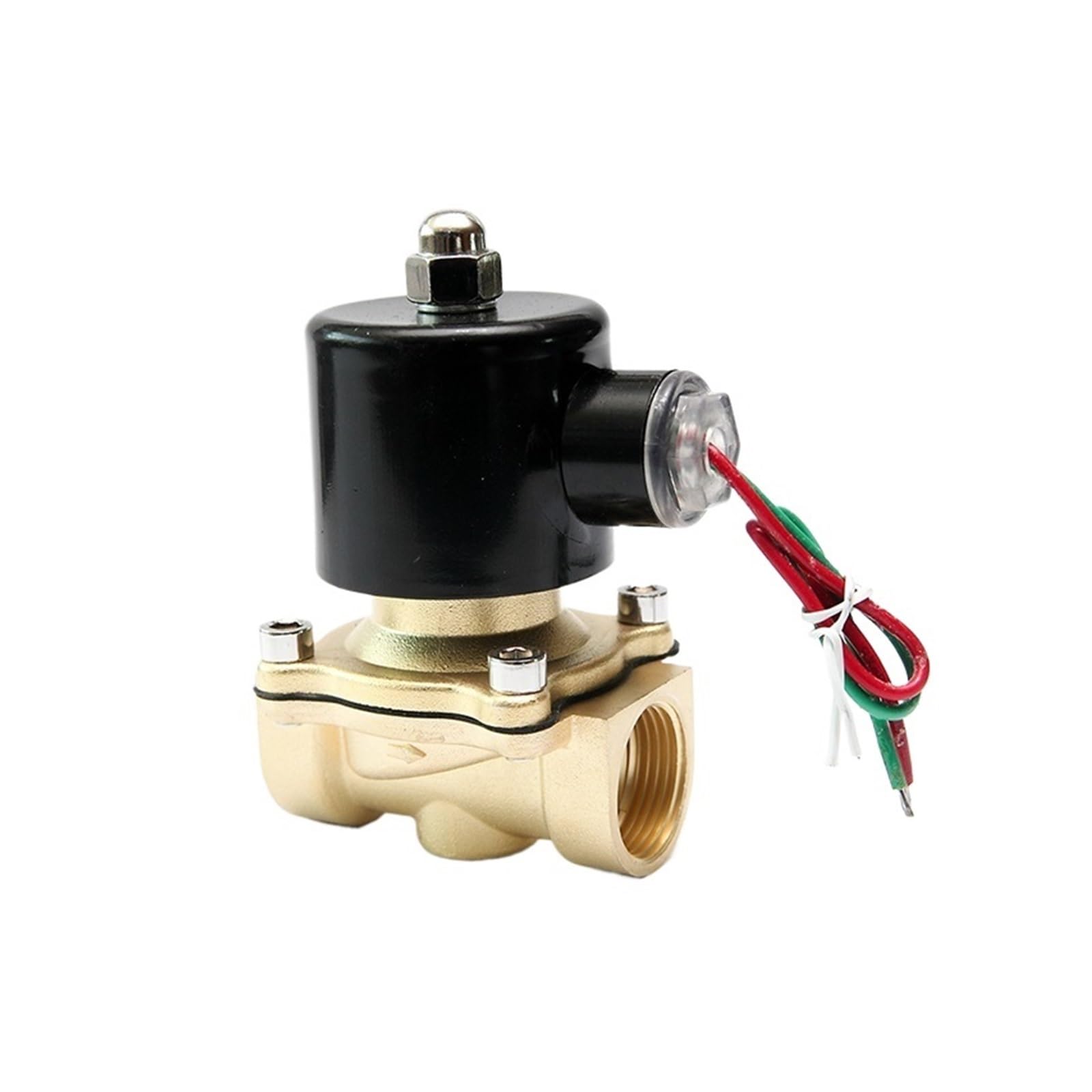 LNHHG 3/4" Normally Closed Brass Solenoid Valve Electric Solenoid Valve 220 For Water Oil Gas