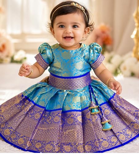 Image of Stanwells Kids Maroon & Yellow Combo Baby Girls Silk Lehenga Choli | Traditional Party Perfect & Festive Dress | Ethnic Outfit for Your Little Princess (6 Months-7 Years)