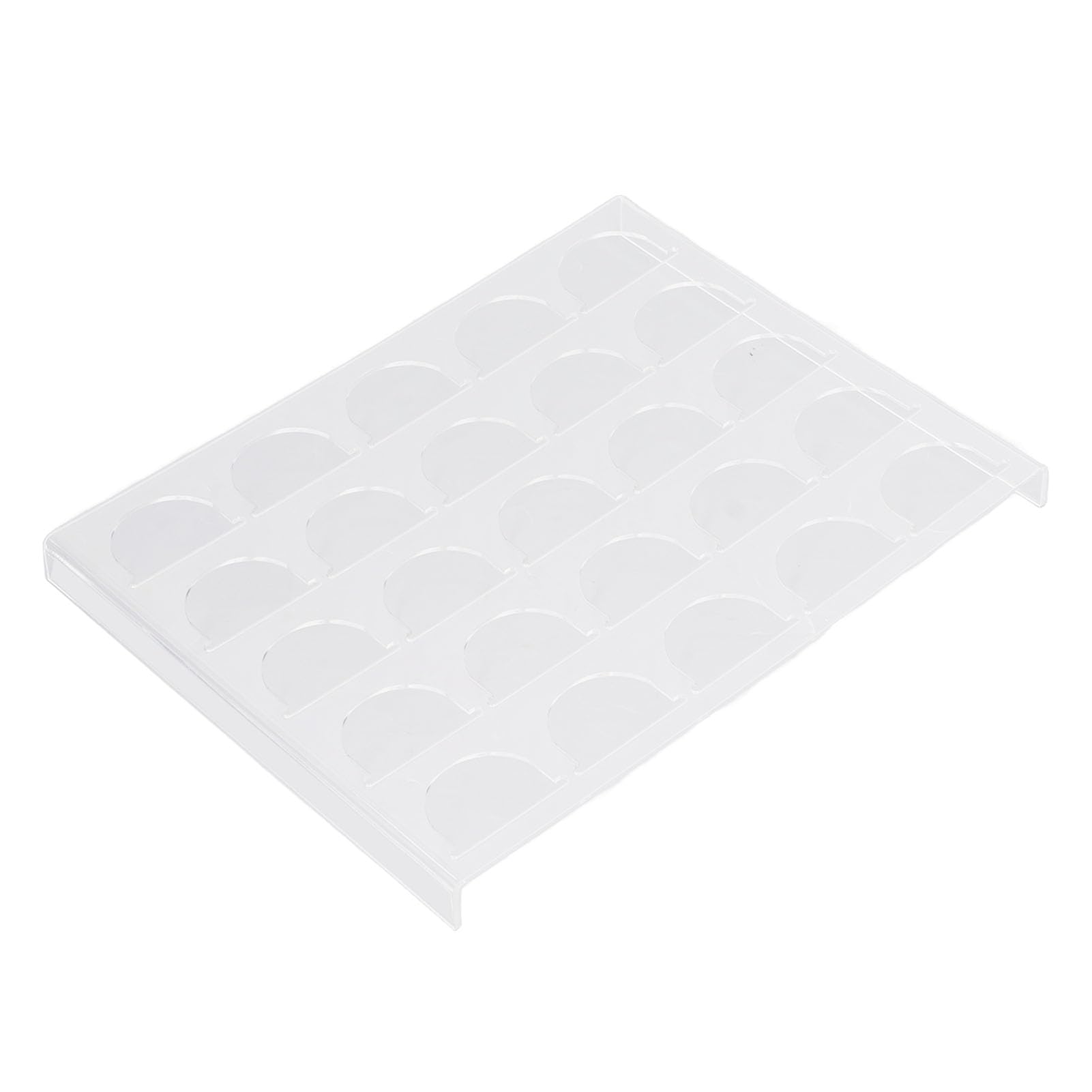 Soporte transparente para cápsulas de café con diseño de ahorro de espacio para 25 cápsulas, base resistente a los arañazos, dispensador de cápsulas de café de plástico.