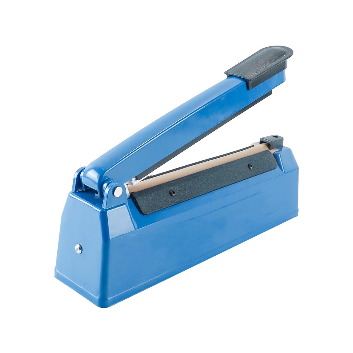 Sigillatrice a caldo manuale a impulsi da 200 mm - Per sacchetti in PE e PP, con elemento di ricambio extra (blu)