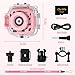 Ourlife Kids Waterproof Camera, Kids Camera for 13+ Year Old Boys Girls Christmas Birthday Gifts for Kids Underwater Sports Camcorder 1.77 Inch Screen with 8GB Card (Pink)