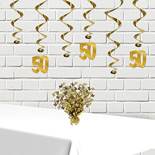 Beistle S54280-GDAZ2 Gleam 'N Burst Centerpiece, Cardboard, Gold, 15" - Image 4