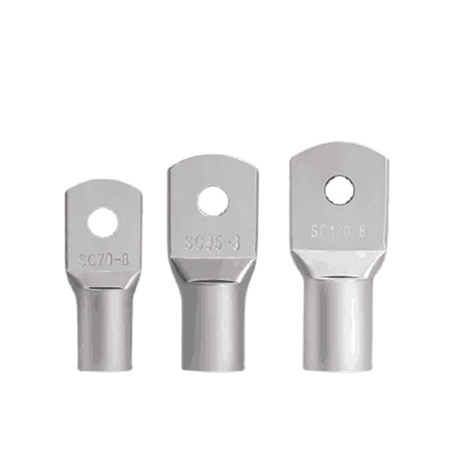 Electrical Ring Terminals, Bolt Hole Tinned Copper Ring Crimp Lugs Welding Cable Connector 5/10 pcs(Sc16-8,5PCS)