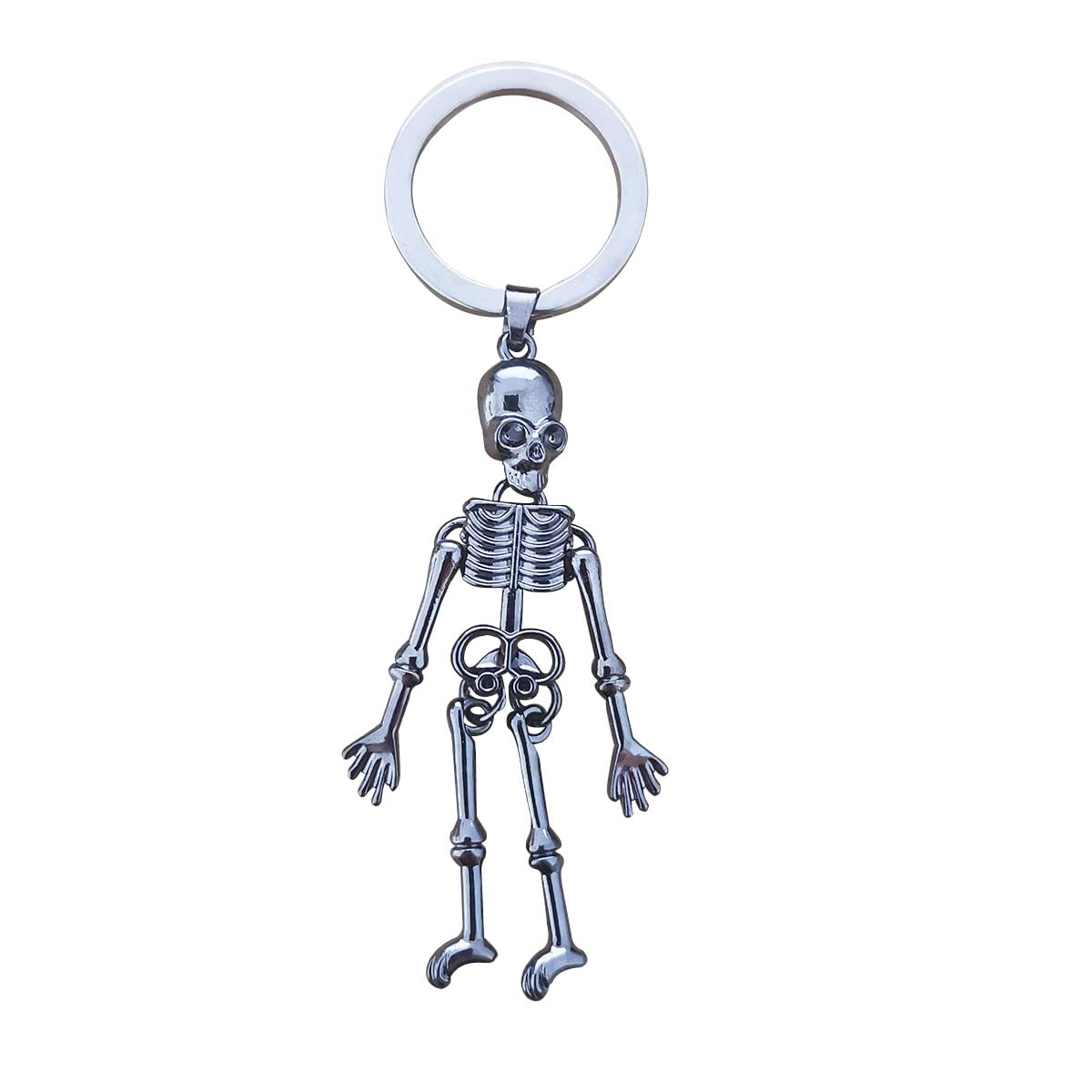 Gothic Skull Skeleton Charm Keychain for Men and Women Halloween Gifts