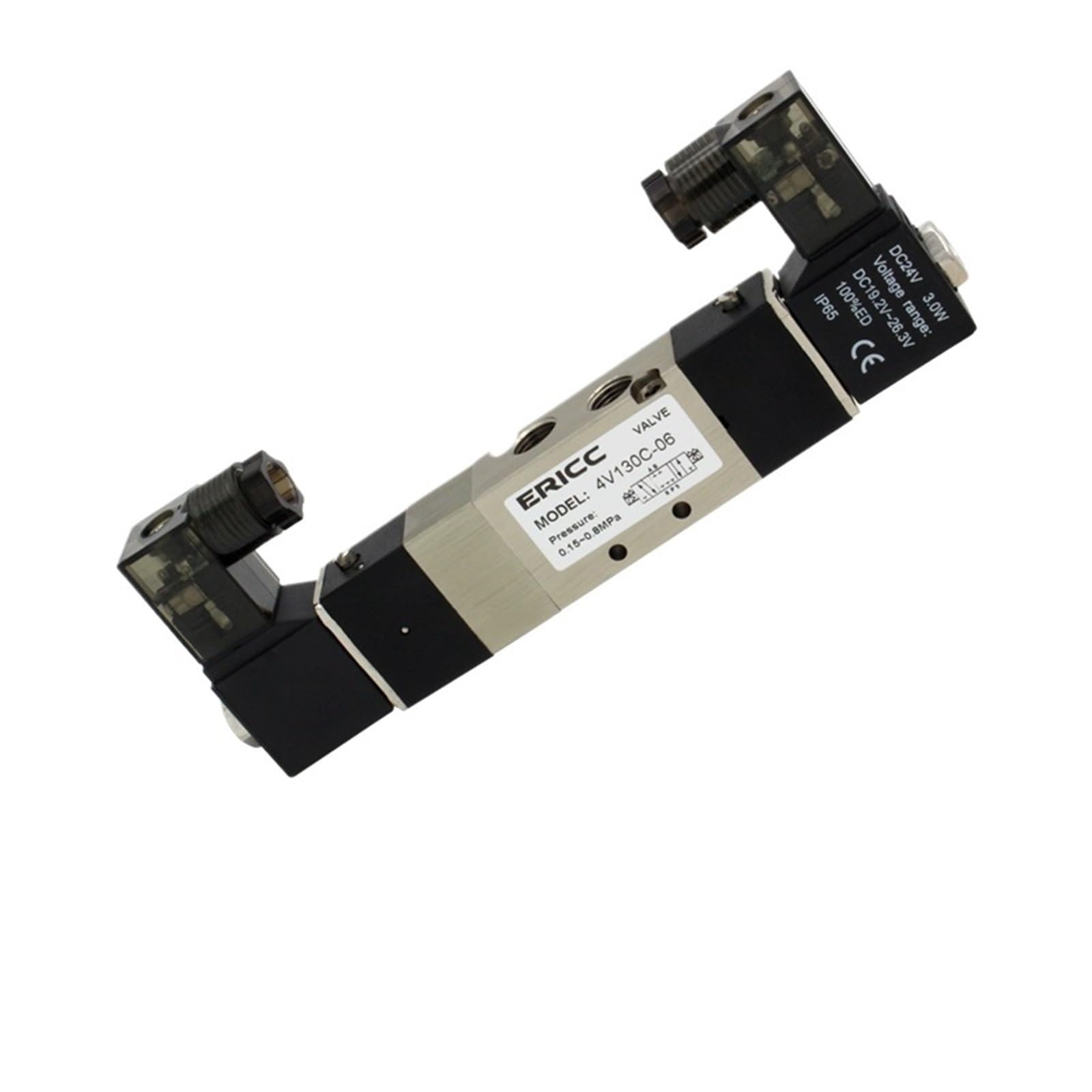 Électrovanne 4V130-06 pour automatisation industrielle et vérins pneumatiques