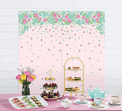 Tea Party Scene Setter Wall Decorating Backdrop - 2 Pcs