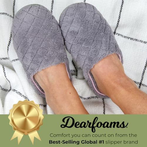 Dearfoams Women's Leslie Quilted Terry Clog with Wide Widths Slipper2