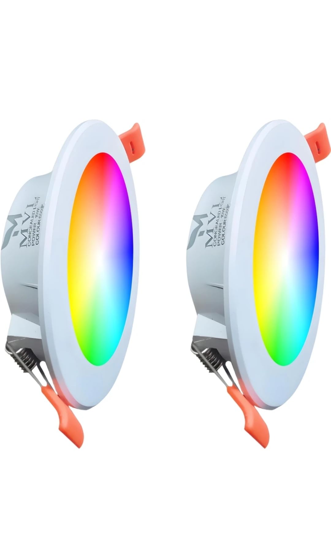 MVL 10 Watt 7 in 1 Multicolour Ceiling Downlight Led Light (Red/Pink/Blue/Yellow/Violet/Green/Sky Blue/White) Pack of 2-image-48