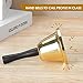 MROCO Gold Hand Bell, Steel Call Bell for Wedding, Adults, Dinner Bells for Food Line, Classroom Bells for Inside, Alarm, Jingles, Ringing