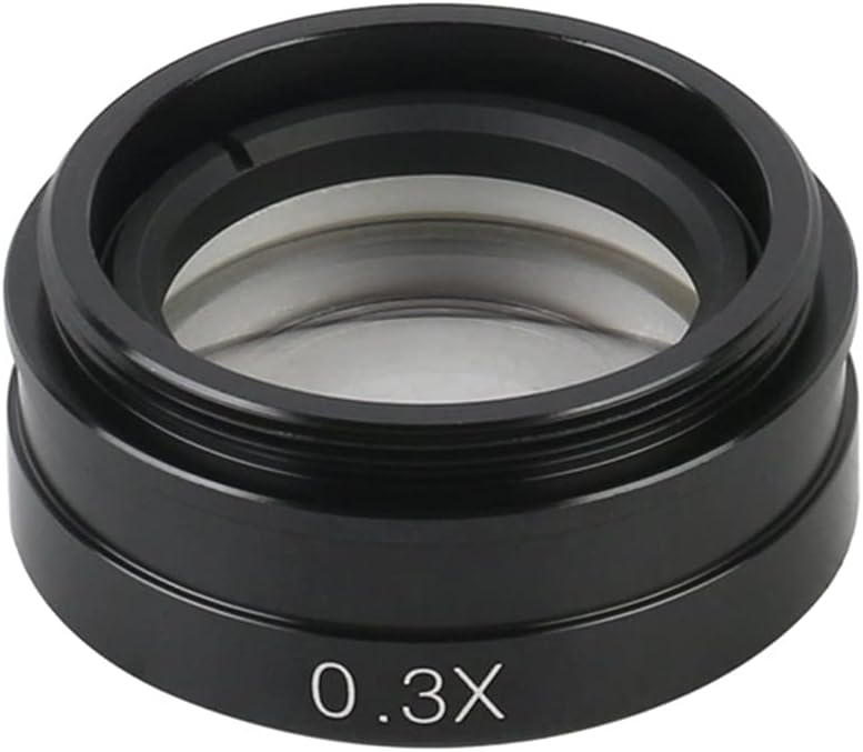 Microscope 0.3X 0.35X 0.5X 0.75X 1X 2.0X Auxiliary Barlow Objective Lens for 120X/180X/300X C-Mount Industrial Zoom Lens(0.3X 1X 2X)