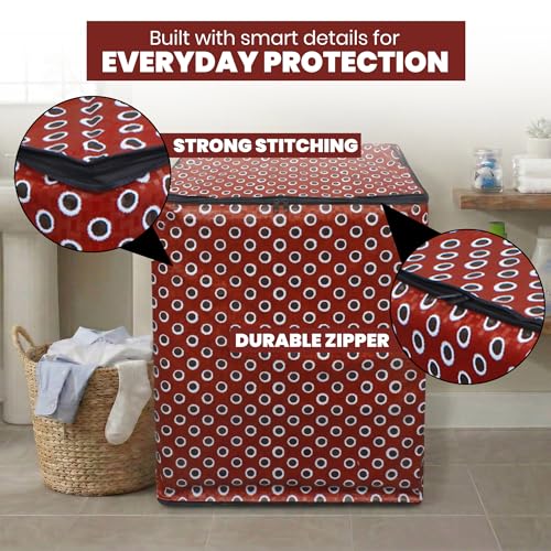 Image of DREAM CARE Waterproof & Dustproof Washing Machine Cover Top Load & Semi Automatic Suitable for 6 kg, 6.2 kg, 6.5 kg (80 x 86 x 51 cms)