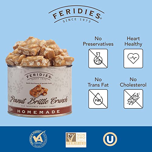 Feridies Homemade Peanut Brittle Crunch 18Oz Vacuum Sealed Tins (Pack Of 2) #TOP1