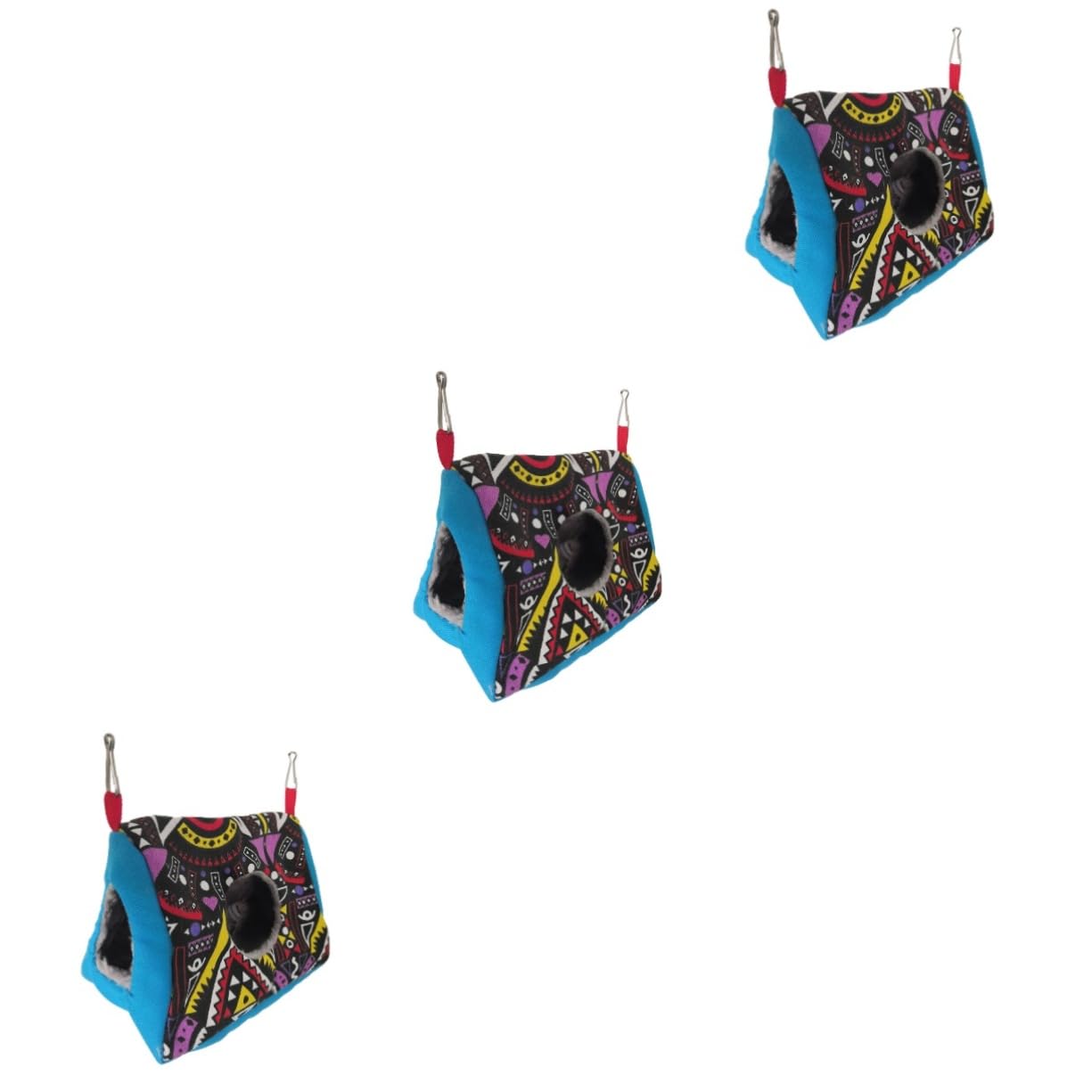 Hamac pour perruches et oiseaux : lot de 3 lits suspendus confortables pour intérieur